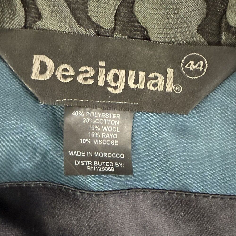 Desigual Multicolored Mixed Fabric Jacket Women Size L EU44 Metallic Art to Wear - Picture 9 of 12